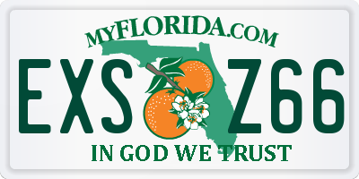 FL license plate EXSZ66