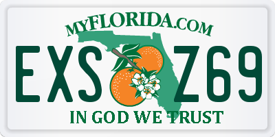 FL license plate EXSZ69