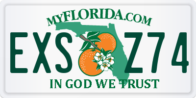 FL license plate EXSZ74