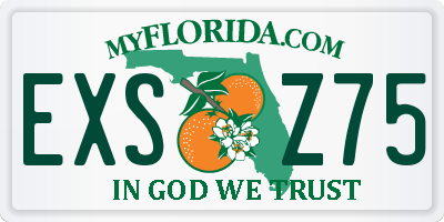 FL license plate EXSZ75