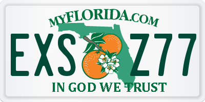 FL license plate EXSZ77