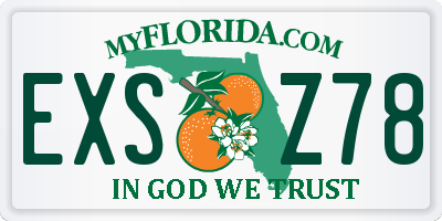 FL license plate EXSZ78