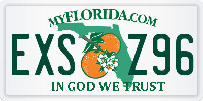 FL license plate EXSZ96