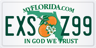 FL license plate EXSZ99
