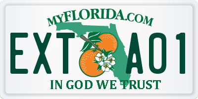 FL license plate EXTA01