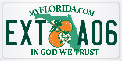 FL license plate EXTA06