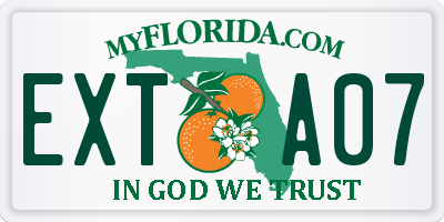 FL license plate EXTA07