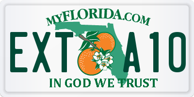 FL license plate EXTA10