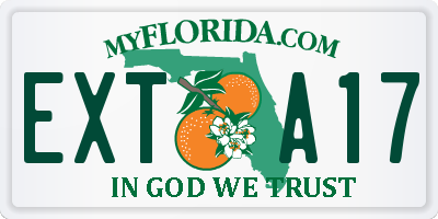 FL license plate EXTA17