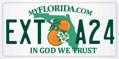 FL license plate EXTA24