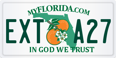 FL license plate EXTA27
