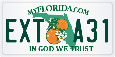 FL license plate EXTA31