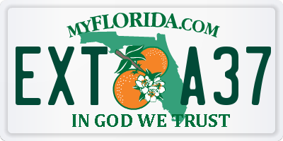 FL license plate EXTA37