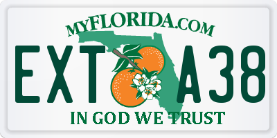 FL license plate EXTA38