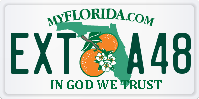 FL license plate EXTA48