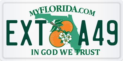 FL license plate EXTA49