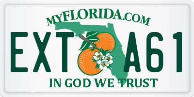 FL license plate EXTA61
