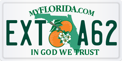 FL license plate EXTA62