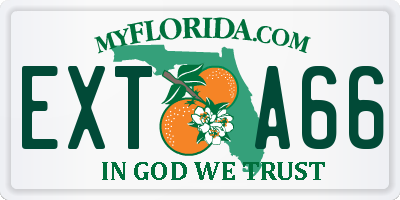 FL license plate EXTA66