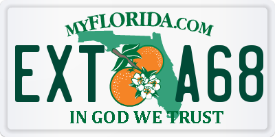FL license plate EXTA68