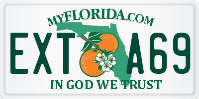 FL license plate EXTA69