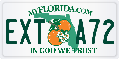 FL license plate EXTA72