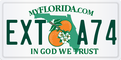FL license plate EXTA74