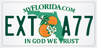 FL license plate EXTA77
