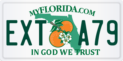 FL license plate EXTA79