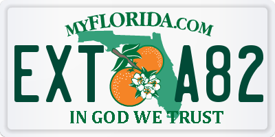 FL license plate EXTA82