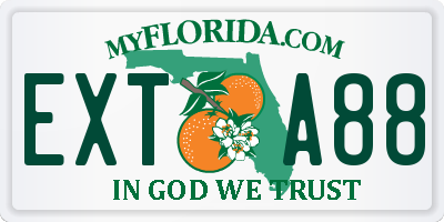 FL license plate EXTA88