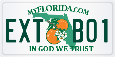 FL license plate EXTB01