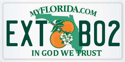 FL license plate EXTB02