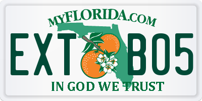 FL license plate EXTB05
