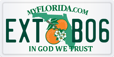 FL license plate EXTB06