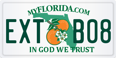 FL license plate EXTB08