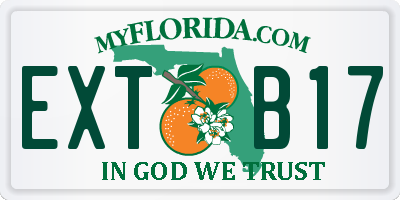 FL license plate EXTB17