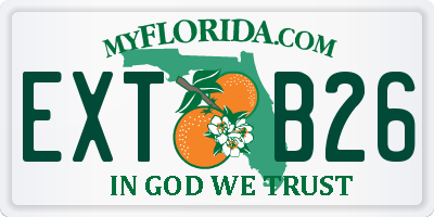 FL license plate EXTB26