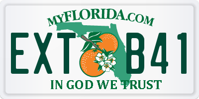 FL license plate EXTB41