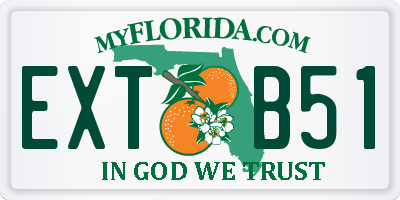 FL license plate EXTB51