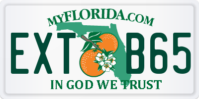 FL license plate EXTB65