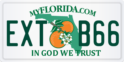 FL license plate EXTB66