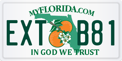 FL license plate EXTB81