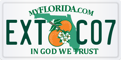 FL license plate EXTC07