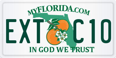 FL license plate EXTC10
