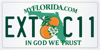 FL license plate EXTC11