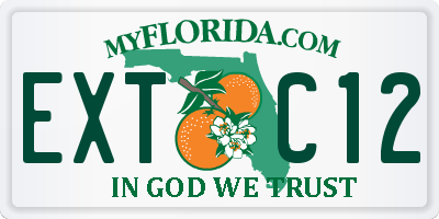 FL license plate EXTC12