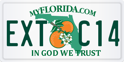 FL license plate EXTC14