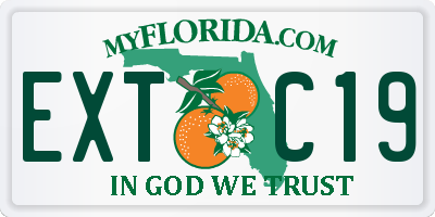 FL license plate EXTC19