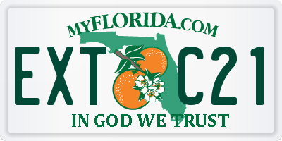FL license plate EXTC21